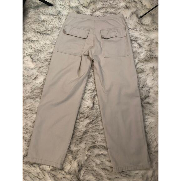 Vintage 90s Cottura Beige Drawstring High Rise Waisted Straight Leg Pants - Picture 13 of 15